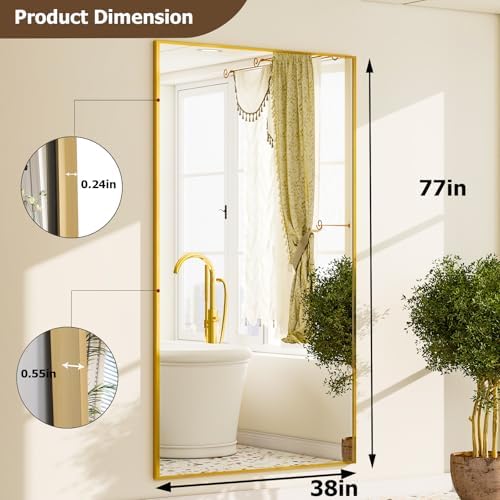 GLSLAND 77" x 38" Large Full Length Mirror -Oversize Floor Mirrors - Image 4