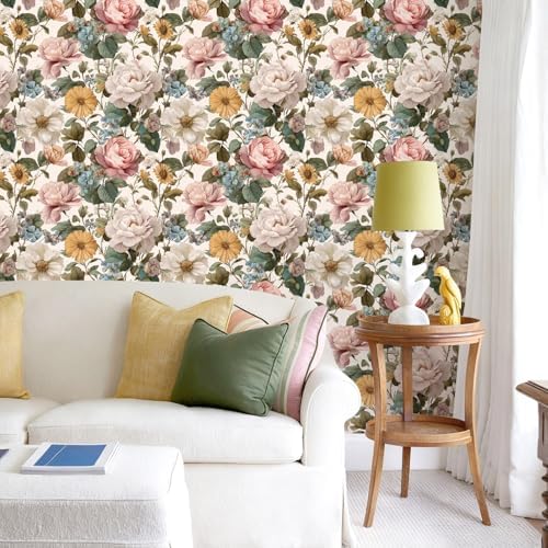Orainege Vintage Floral Peel and Stick Wallpaper - Image 3