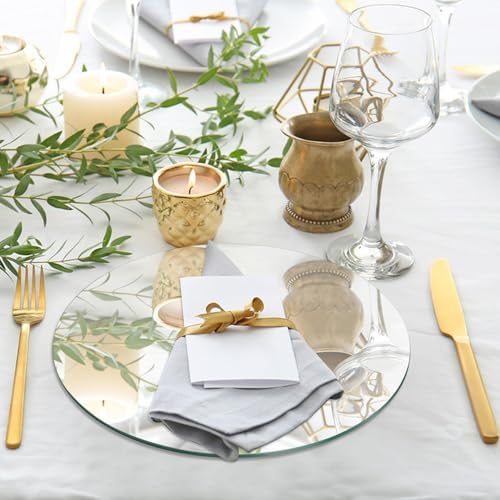 VASUHOME 12" Round Mirror Centerpieces - Image 2