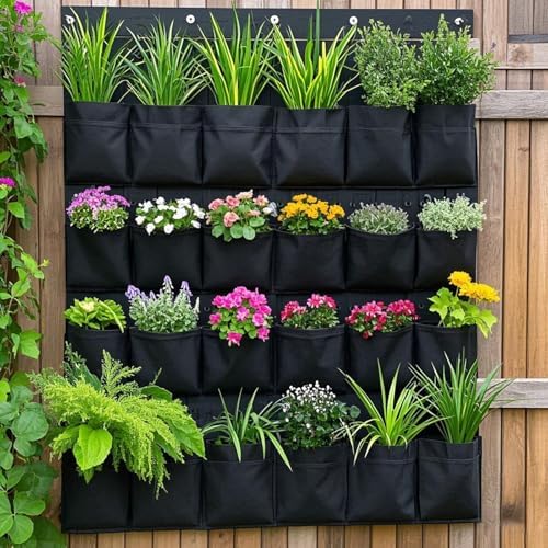 MANCHAP 36 Pockets Vertical Garden Wall Planter, Hanging Wall Planter Pockets - Image 7