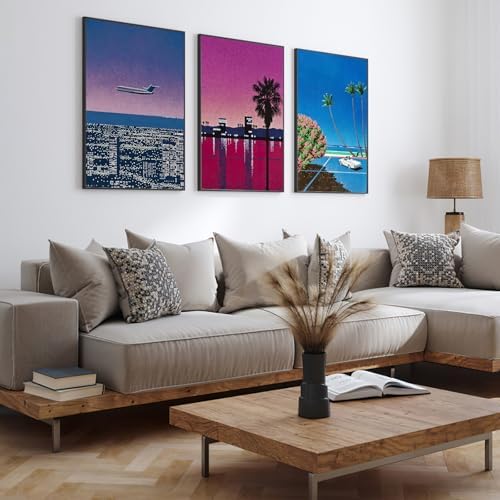Modern Vintage Landscape Hiroshi Nagai Beach House Art 12x16x3Inch Unframed - Image 3