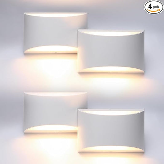 Aipsun 4 Pack Aluminum Modern Indoor LED Wall Sconce Hardwired Interior Wall by Aipsun