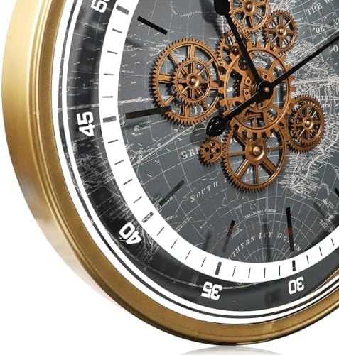 October Elf Large Real Moving Gears Wall Clock 24 Inch - Image 2