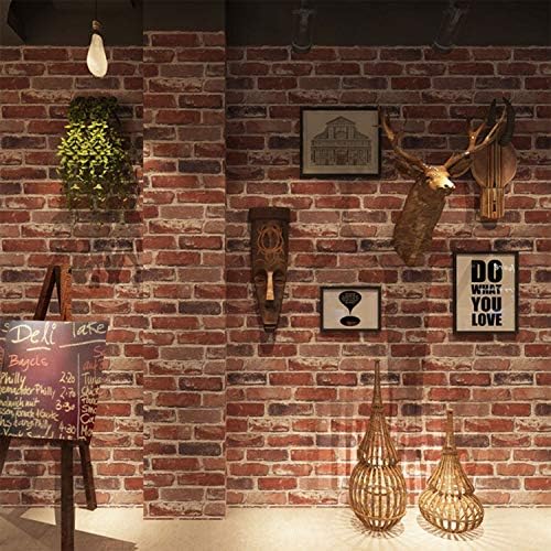Okydoky Peel and Stick Wallpaper, Rustic Red Brick Wallpaper - Image 4