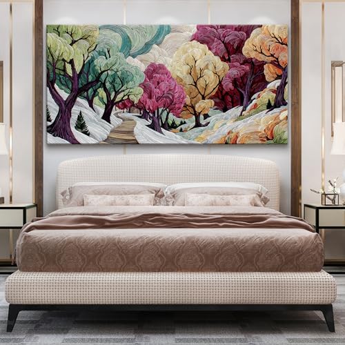 TAIJXAGSG Boho Wall Art Prints Colorful Tree Picture Canvas Art Wall Decor - Image 5
