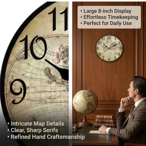 CHYLIN Wall Clock Nautical Decor Silent Non-Ticking Battery Operated - Image 7