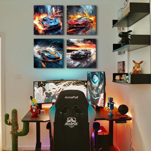 Colorful Lamborghini Wall Art Abstract Car Posters - Image 3