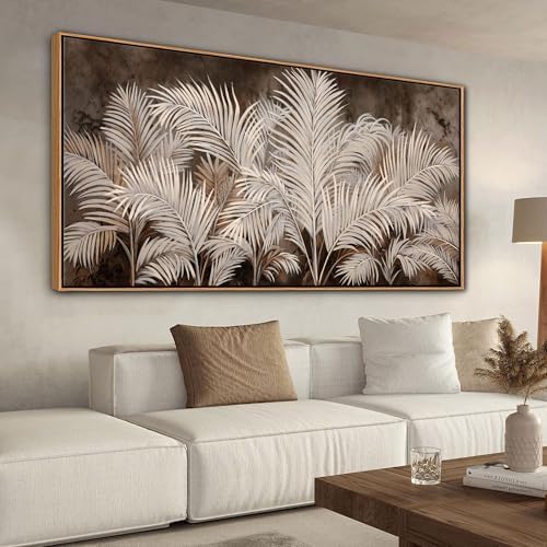 Boho Wall Art in Modern Brown, Minimalist Canvas Artwork - Image 4