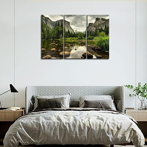 Yosemite Wall Art Nature National Park Canvas Lake Mountain Picture Print - Image 6