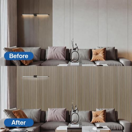 Yuzzy Wood Slat Wall Panel 6 Pack, Soundproof Wall Panels - Image 5