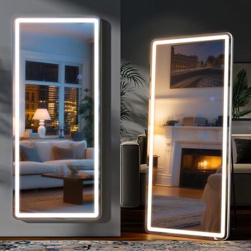 Large Led Mirror Full Length 24x 65 Inch Tempered Glass by Unknown