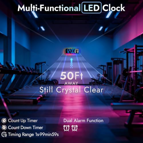 16.5" Large Digital Wall Clock - Image 4
