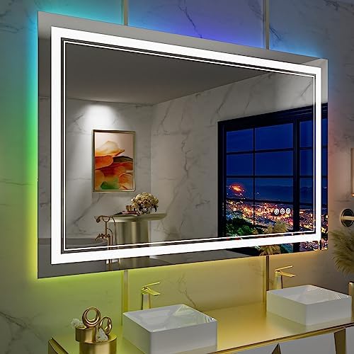 40x36 Inch RGB LED Bathroom Mirror by ISTRIPMF