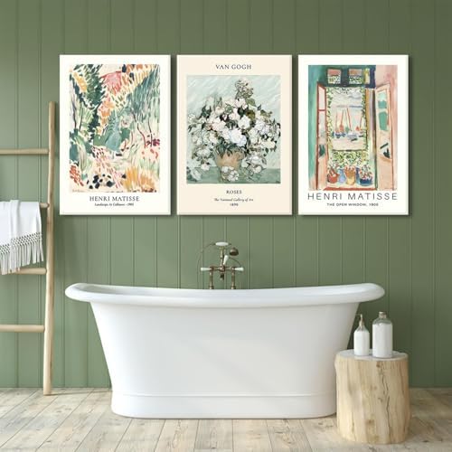 LYPHNX Framed Sage Green Matisse Canvas Wall Art Vintage Abstract Floral Prints - Image 7