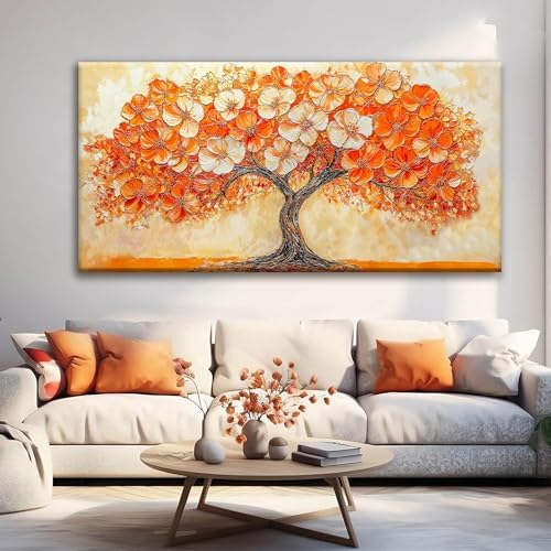 Suconvng Canvas Art Wall Decor Orange Tree Large Wall Art - Image 3
