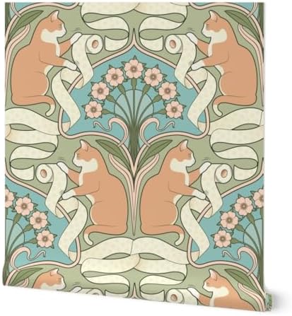 Spoonflower Whimsical Art Peel and Stick Wallpaper by Spoonflower