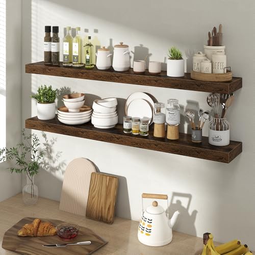 Acovy 40 Inch Floating Shelves for Wall 2 Pack, Wall Mounted Floating Shelf - Image 2