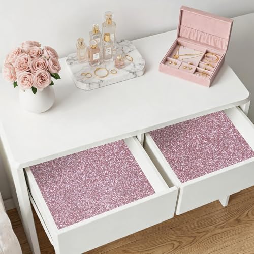 VEELIKE Pink Glitter Wallpaper Stick and Peel - Image 6