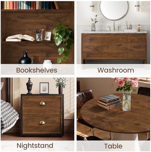 Wood Grain Contact Paper Peel and Stick Self Adhesive Dark Brown Wallpaper - Image 5