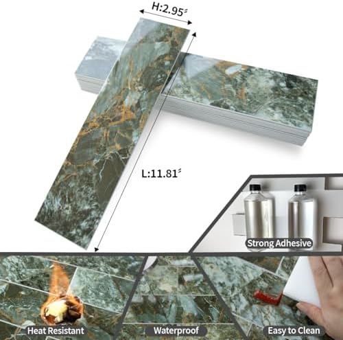 AULIGET 4-Piece Polished Green Marble - Image 6