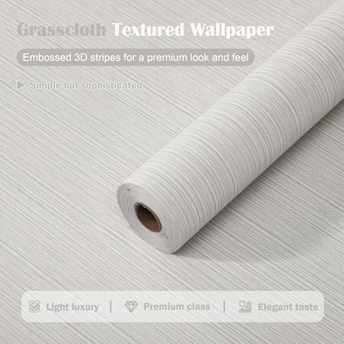 Grasscloth Textured Peel and Stick Wallpaper - Image 2