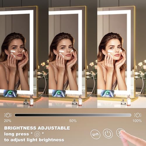 Hasipu Vanity Mirror with Lights, Lighted Makeup Mirror with Dimmable 3 Modes - Image 4