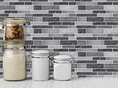 Art3d 10-Pack Marble Wall Tile Peel and Stick Backsplash, 12 x 12 in - Image 2