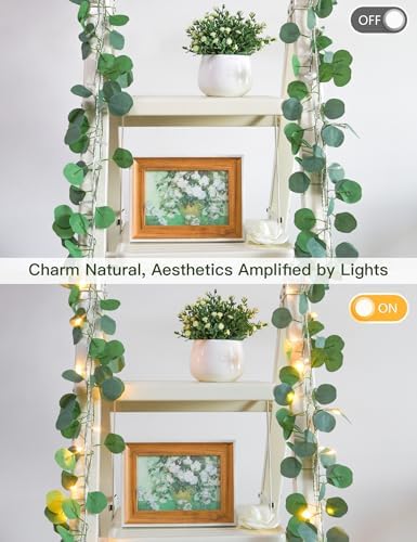 suddus 33FT 100LED Eucalyptus Garland Vines - Image 6
