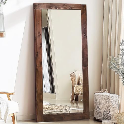 71x32in Full Length Mirror, Solid Wood Convex Frame by ABSWHLM