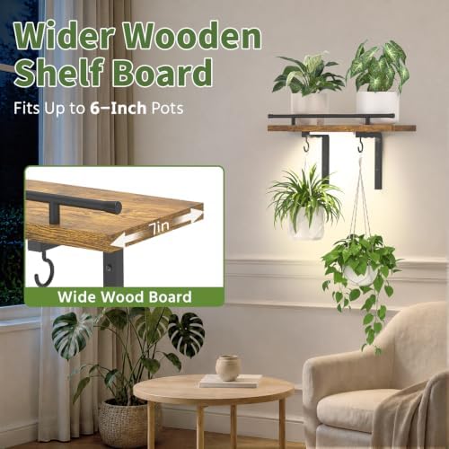 LASZOLA Wall Plant Shelves Floating Hanger Holder - Image 3