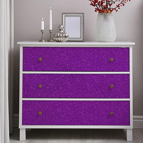 VEELIKE Sparkle Purple Glitter Wallpaper Stick and Peel Removable Glitter - Image 4