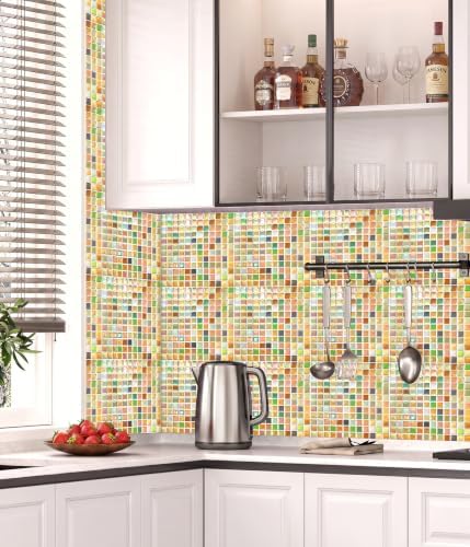 Yoillione 3D Mosaic Tile Sticker Removable Wallpaper Tile, 3D Self Adhesive - Image 5