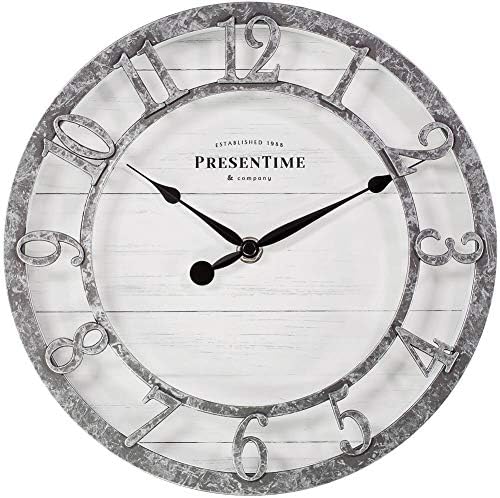 Presentime 10" Farmhouse Series Wall Clock by Presentime