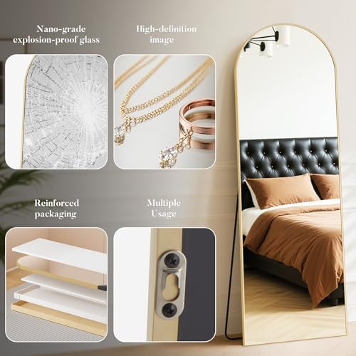 DUMOS 64"x21" Arched Full Length Mirror - Image 4