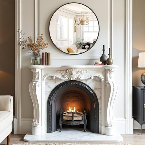 Bathroom Mirror for Wall, 24 Inch Round Mirrors - Image 2