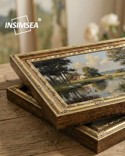 InSimSea Vintage Landscape Wall Art, Cottage Pond Duck Painting Prints - Image 2