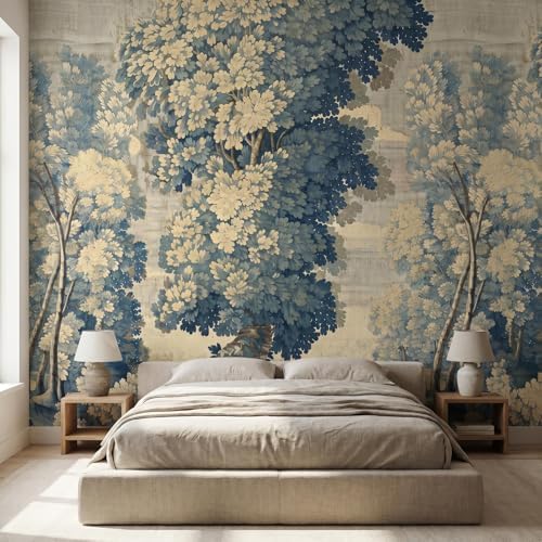 Bormia Forest Peel and Stick Wallpaper Woodland Landscape Wall Murals by Bormia
