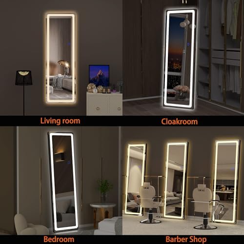 Hasipu Full Length Mirror with Lights, Full Body Dressing Standing, Hanging - Image 6