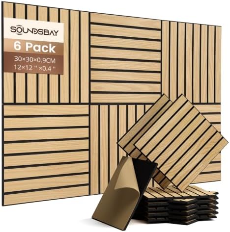Soundsbay 6 Pack Acoustic Panels Self-Adhesive by Soundsbay