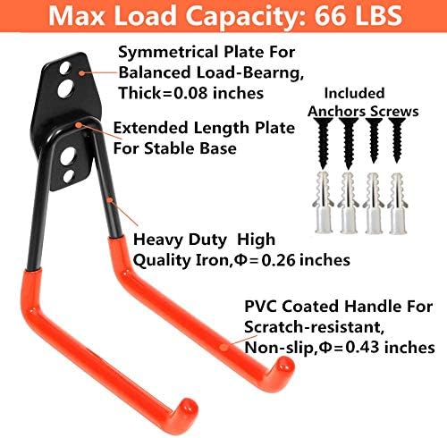 Storage Double Hooks Garage Space Saver Organizer Utility Hanger, Rack Extended - Image 6