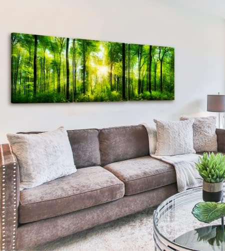 Forest Wall Art Decor, Large 3 Panel Canvas 24x72 - Image 2