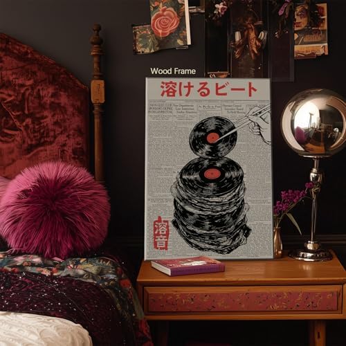Framed Wall Art Retro Japanese Newspaper Music Prints Posters 12x16in Vintage - Image 5
