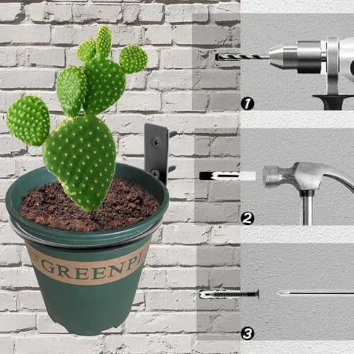 Jiozermi 6 Pack 6 inch Flower Pot Holder Ring, Wall Mounted - Image 4