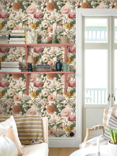 Orainege Vintage Floral Peel and Stick Wallpaper Self Adhesive Wallpaper - Image 5