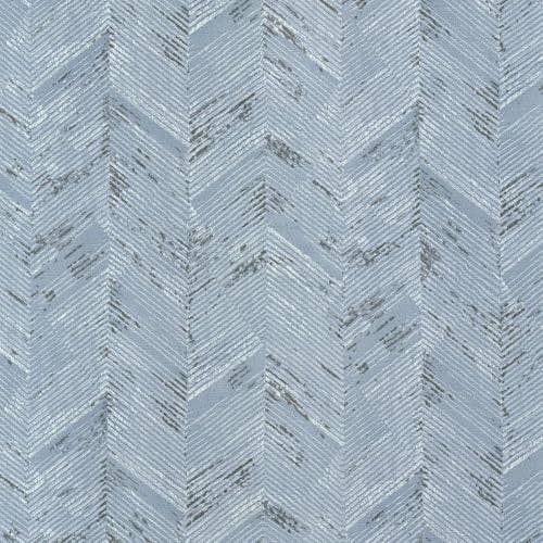 VaryPaper 15.7''x78.7'' Light Blue Grasscloth Peel and Stick Wallpaper by VaryPaper