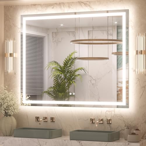Keonjinn 48x40 Inch LED Bathroom Mirror by Keonjinn