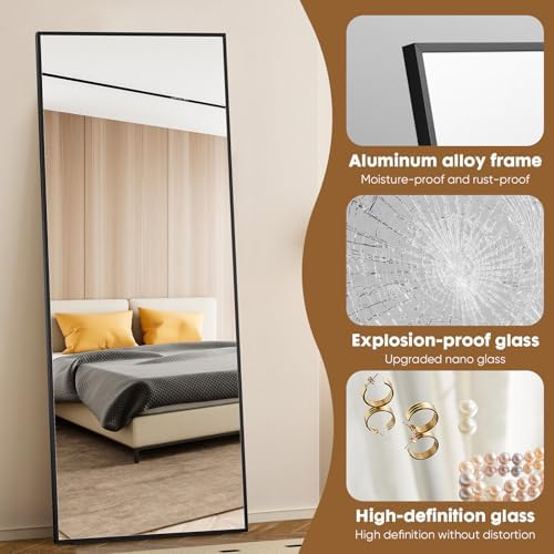 NEWBULIG Full Length Floor Mirror 65"x24", Body Standing Mirror - Image 4