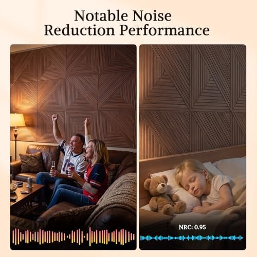 Acoustic Wall Panels, 6 Piece 23.62" X 23.62" Peel and Stick Wall Panels - Image 4