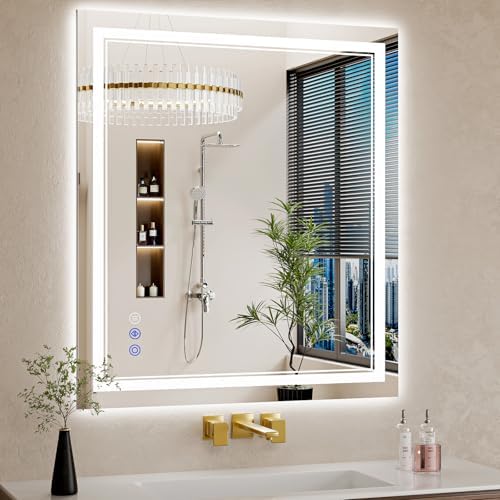 32"x36" LED Bathroom Mirror by WISSMIELSHOME