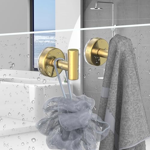 Suction Cup Hooks for Shower, Stainless Steel Shower Hooks for Hanging Towels - Image 2